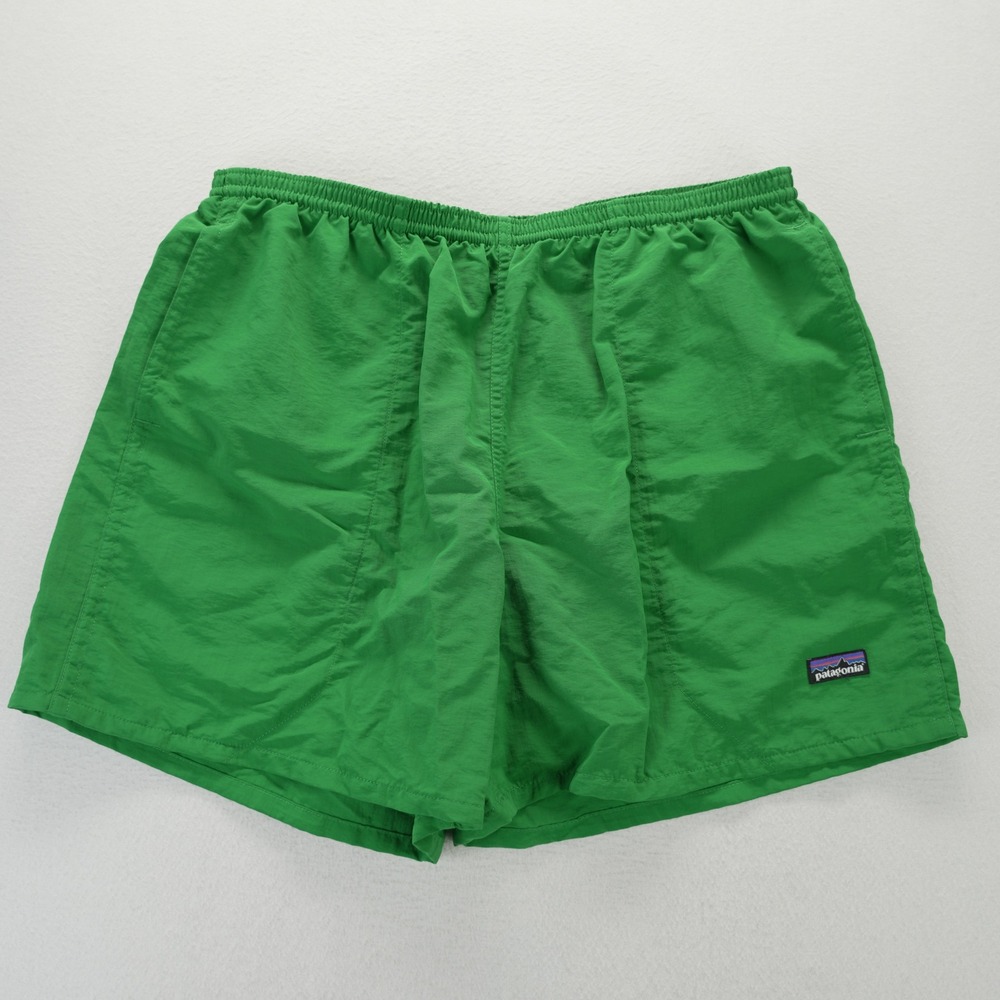 Patagonia Baggies 5 Inch Mens Shorts Large Green Nylon Swim Trunks 57021